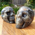 Flashy Labradorite Skull - Awareness, Connection, Intuition, Wisdom - 3.5" Labradorite Healing Crystal Lab Skull Carving