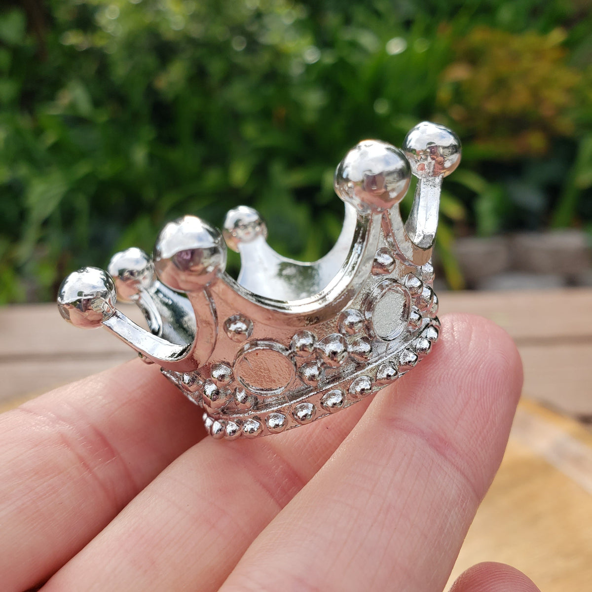Silver Crown Sphere Stand - Will Hold Any 2" to 3" Sphere - Stand ONLY - Crystal Ball Stand Holder Display