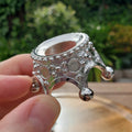 Silver Crown Sphere Stand - Will Hold Any 2" to 3" Sphere - Stand ONLY - Crystal Ball Stand Holder Display