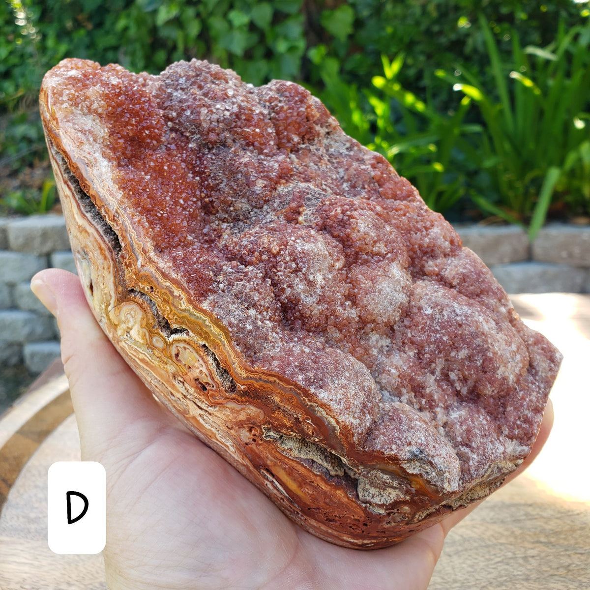 Big Pink Lace Agate Geode - Balance Physical, Mental, Emotional - Pink Agate Crystal Druzy Freeform Healing Gemstones