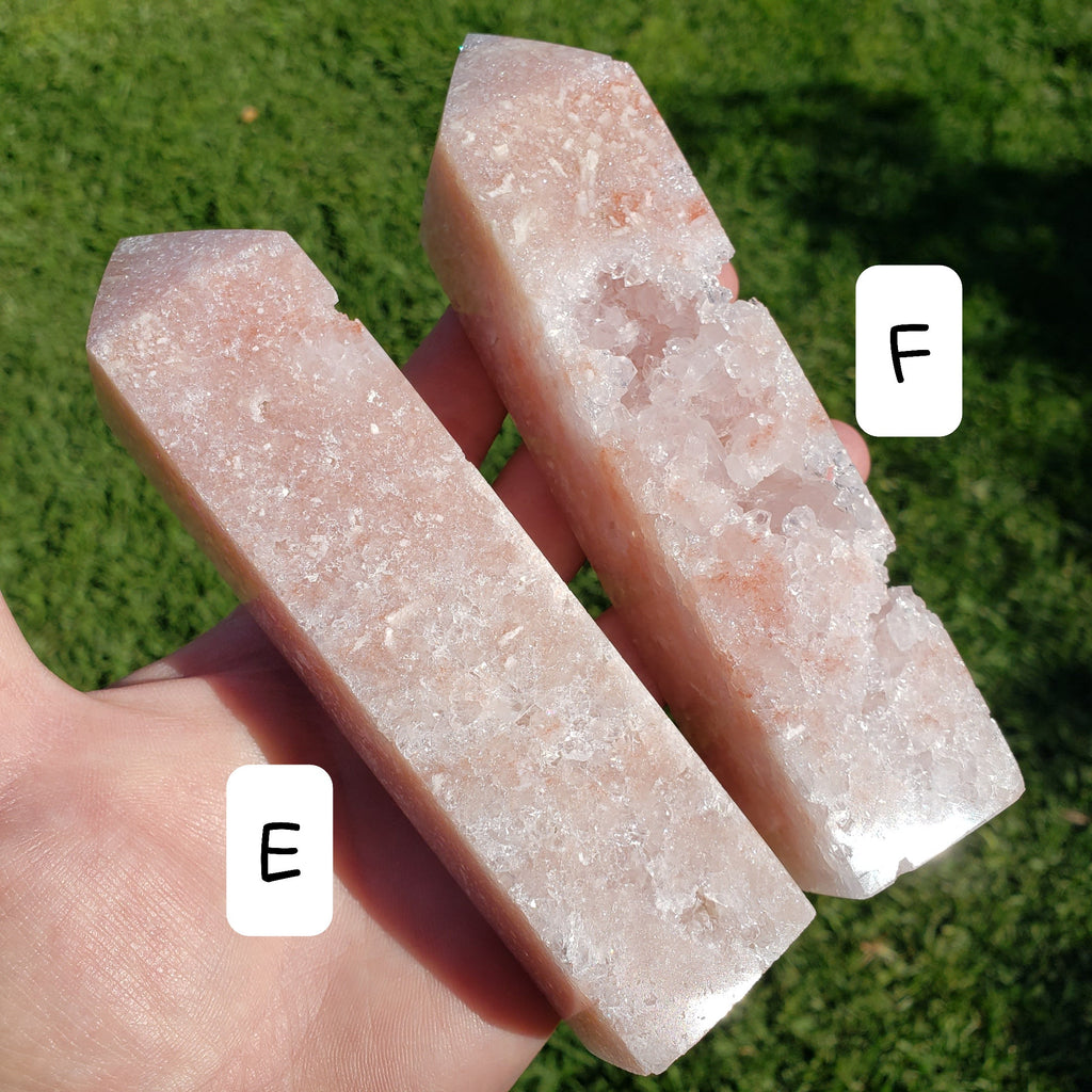 Pink Amethyst Tower - Feminine, Balancer, Healer, Womb-Warmer, Comforter - Crystal Amethyst Points Healing Gemstones