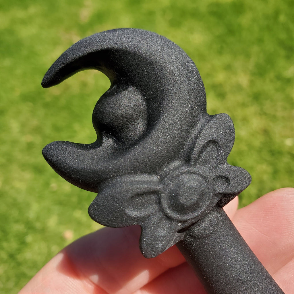 Obsidian Fairy Wand - Self Reflection, Release Negative Energies - 3.25" Obsidian Black Wand Healing Crystals Gemstones