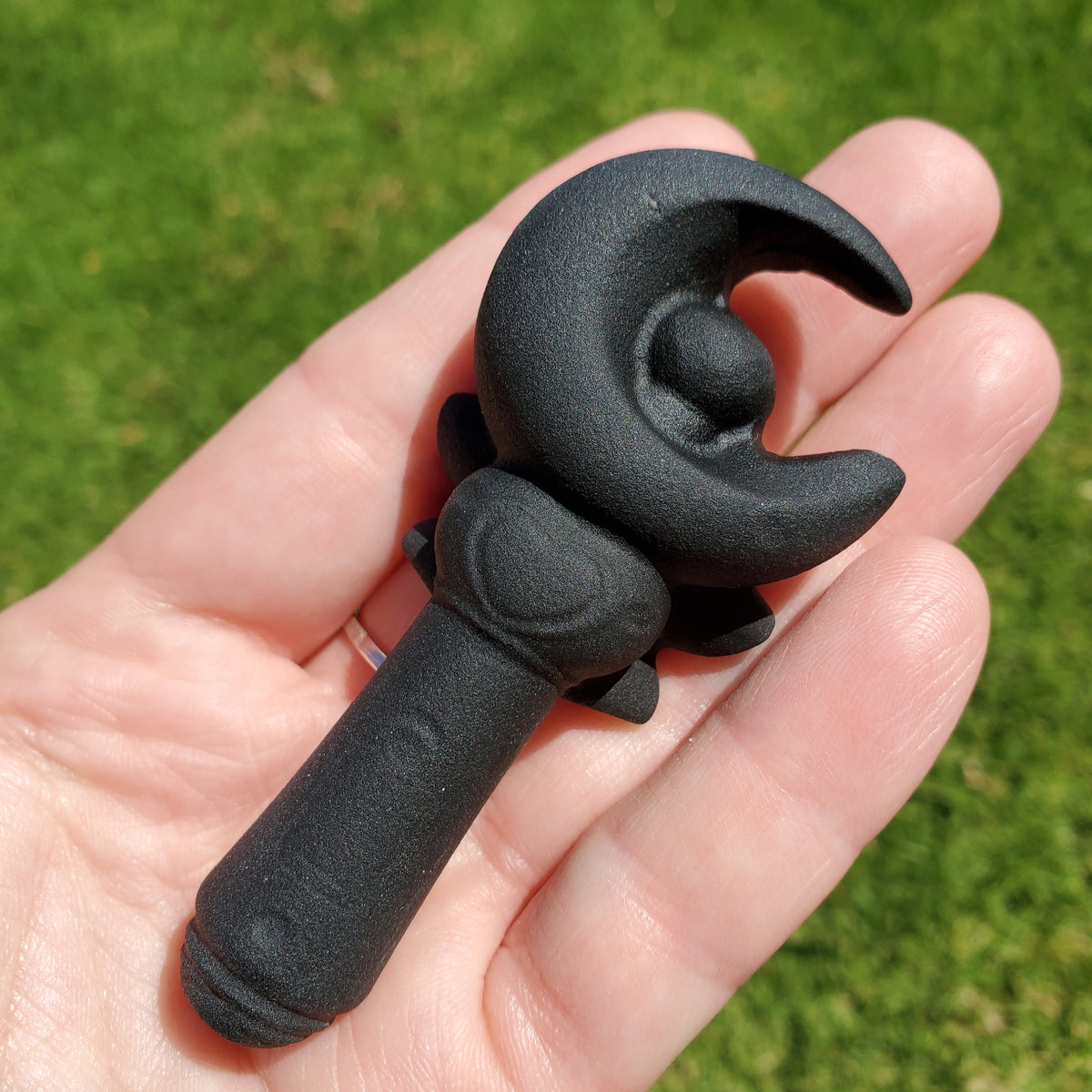 Obsidian Fairy Wand - Self Reflection, Release Negative Energies - 3.25" Obsidian Black Wand Healing Crystals Gemstones