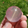 Small Starlight Rose Quartz Sphere - Unconditional Love, Compassion, Kindness, Self Love - Pink Crystal Ball Healing Crystals Gemstones