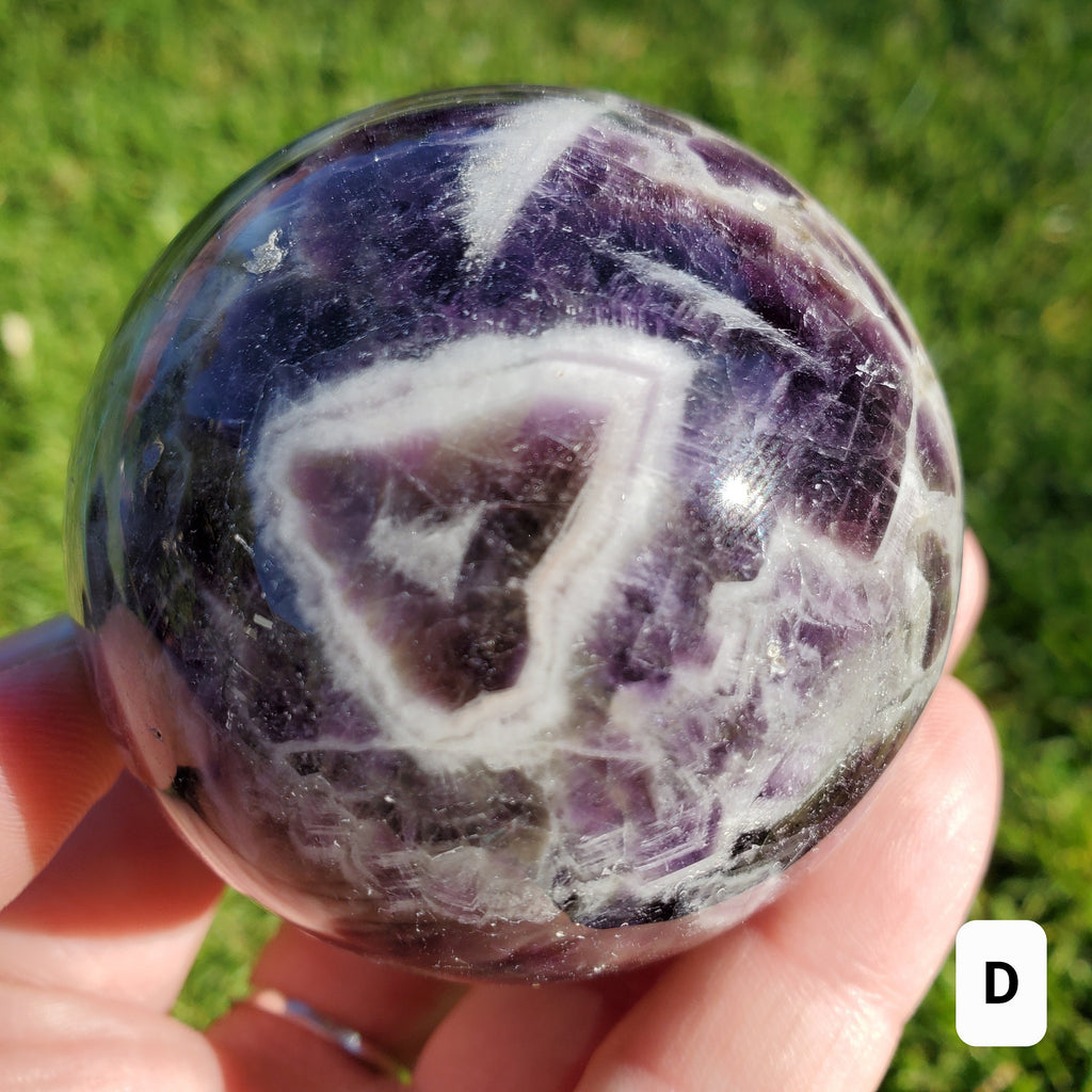 Dream Amethyst Spheres - Calming, Protection, Positivity - Purple Amethyst Crystal Ball Healing Gemstones