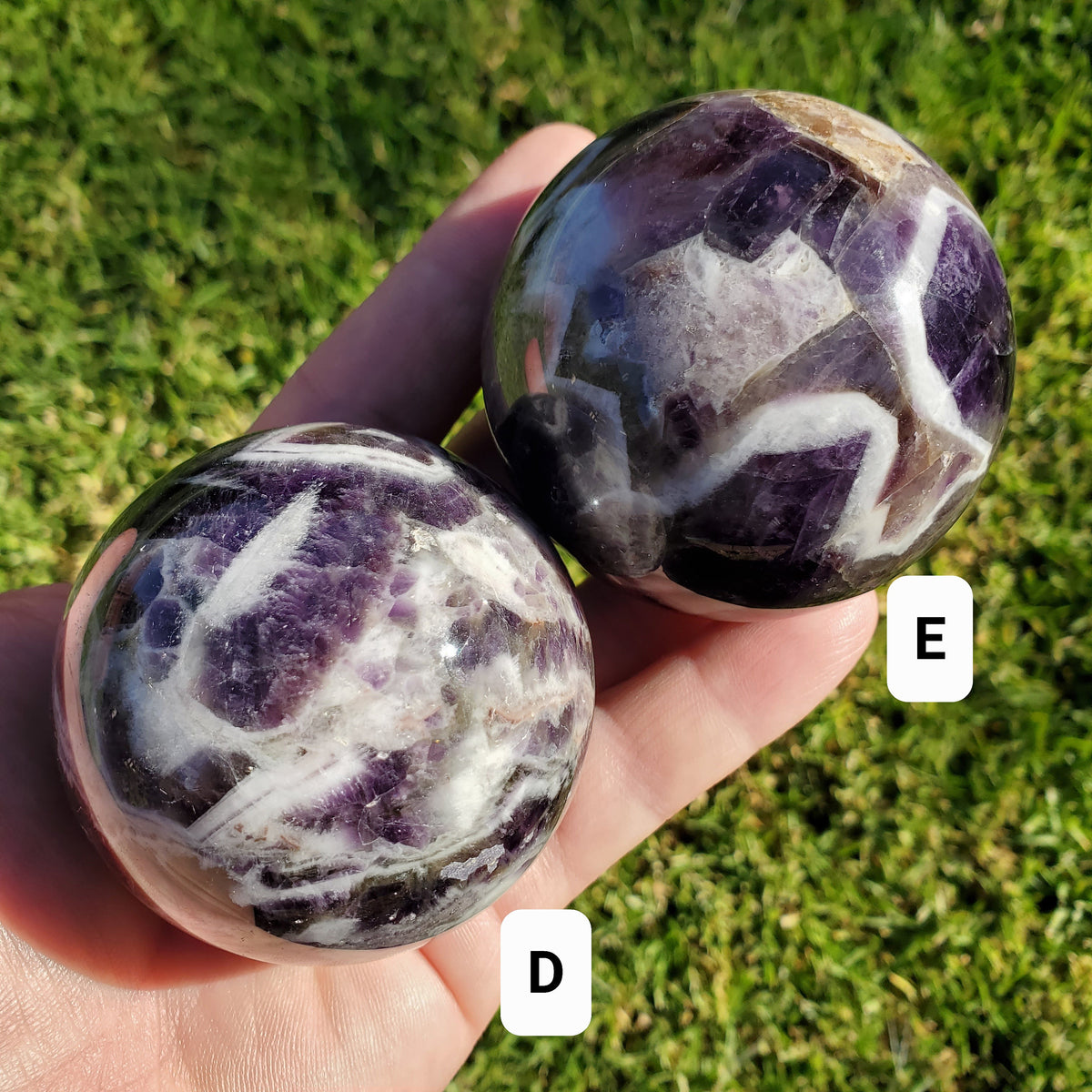 Dream Amethyst Spheres - Calming, Protection, Positivity - Purple Amethyst Crystal Ball Healing Gemstones