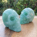Green Aventurine Skull - Manifestation, Prosperity, Wealth - Green Strawberry Quartz Crystal Skull Healing Gemstones