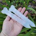 Heart Selenite Wand - Tranquility, Blessings, Love & Light - Satin Spar Selenite Magic Wand Healing Stone Crystals