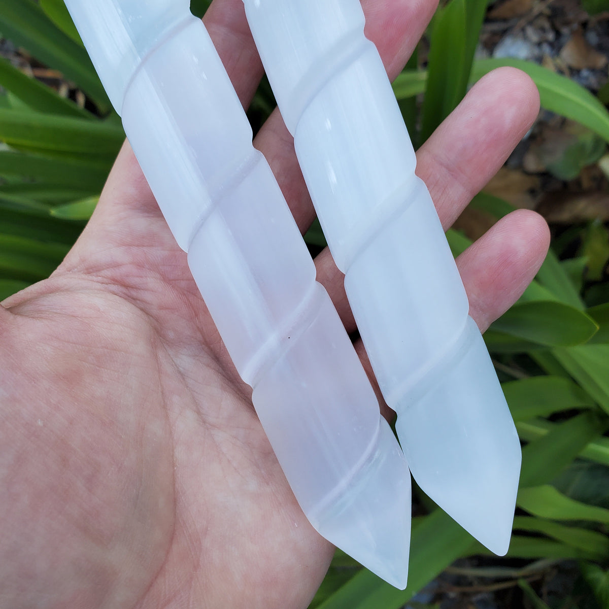 Heart Selenite Wand - Tranquility, Blessings, Love & Light - Satin Spar Selenite Magic Wand Healing Stone Crystals