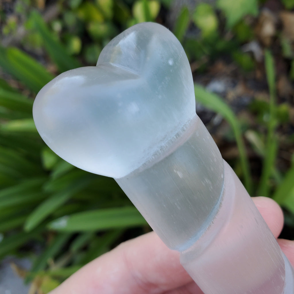 Heart Selenite Wand - Tranquility, Blessings, Love & Light - Satin Spar Selenite Magic Wand Healing Stone Crystals