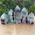 Rainbow Fluorite Towers - Stability, Concentration, Protection - Feather Fluorite Healing Balancing Crystals Gemstones