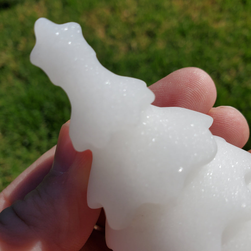 White Jade Tree - Peaceful, Calm, Love Energy - 3" White Christmas Tree Carving Healing Gemstones