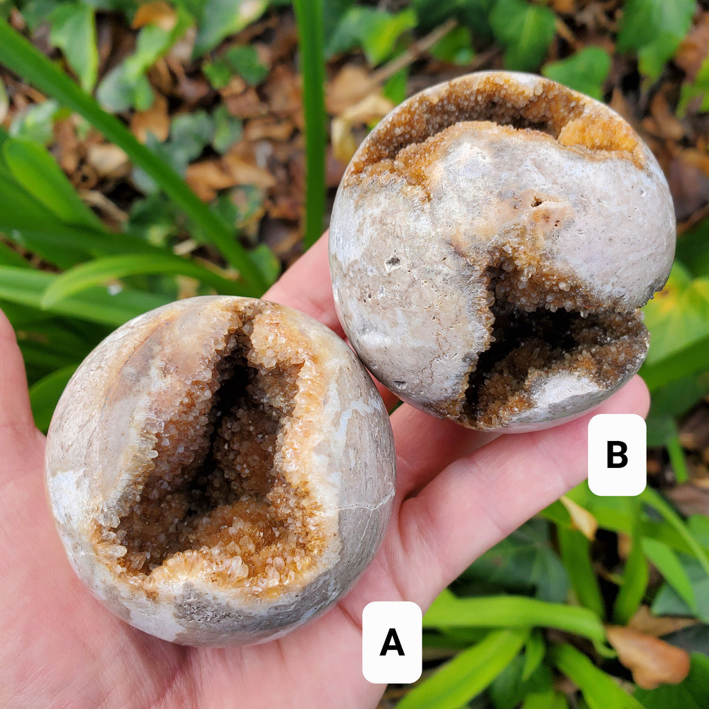 Sphalerite Druzy Sphere (Listing 2 of 2) - Protection, Grounding, Energy, Strength, Confidence - Pink Druzy Crystal Ball Healing Gemstone