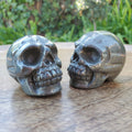 Small Pyrite Skull - Blocks Negativity, Boost Personal Power - 1.90" Carved Skull Crystal Healing Gemstones