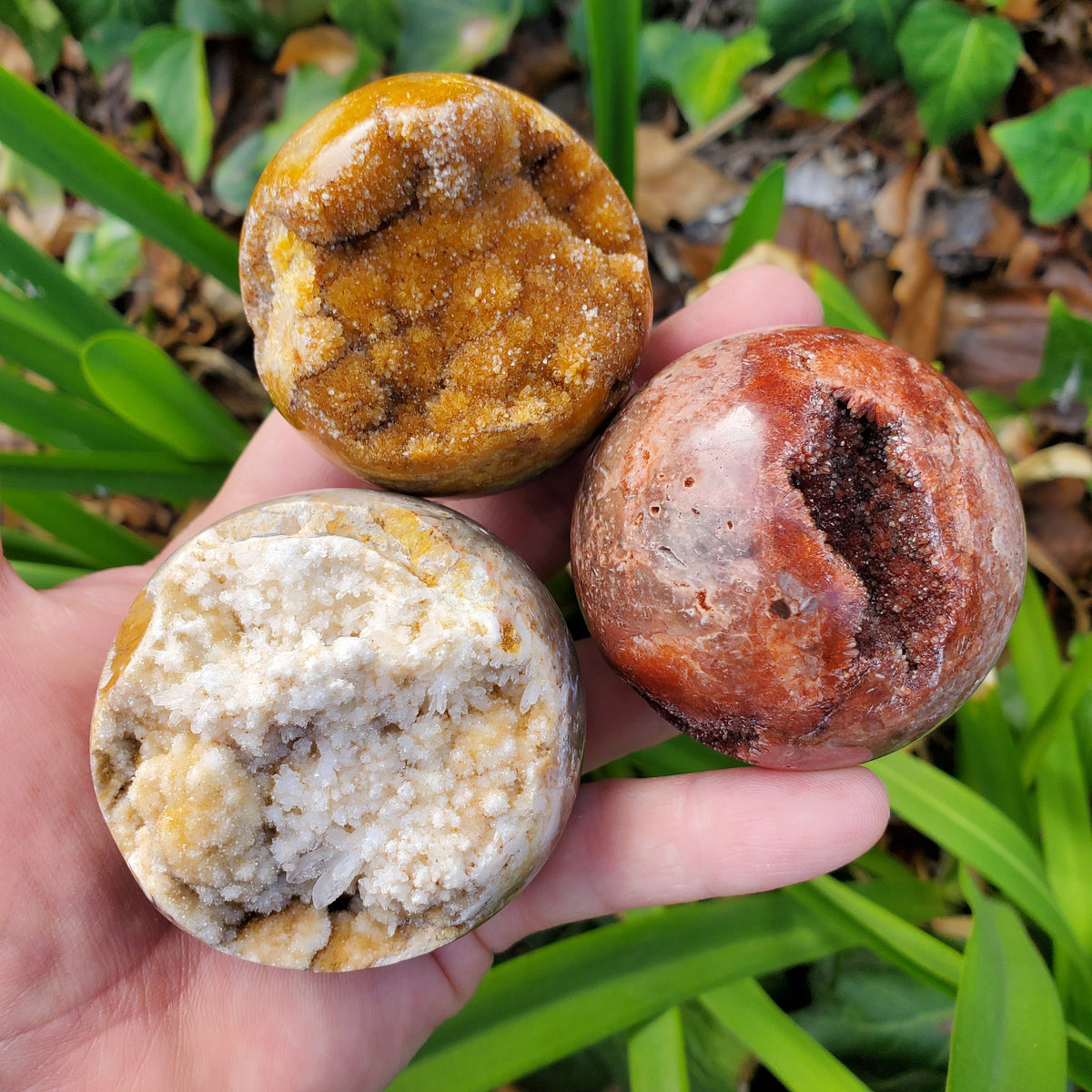 Sphalerite Druzy Sphere (Listing 1 of 2) - Protection, Grounding, Energy, Strength, Confidence - Pink Druzy Crystal Ball Healing Gemstone