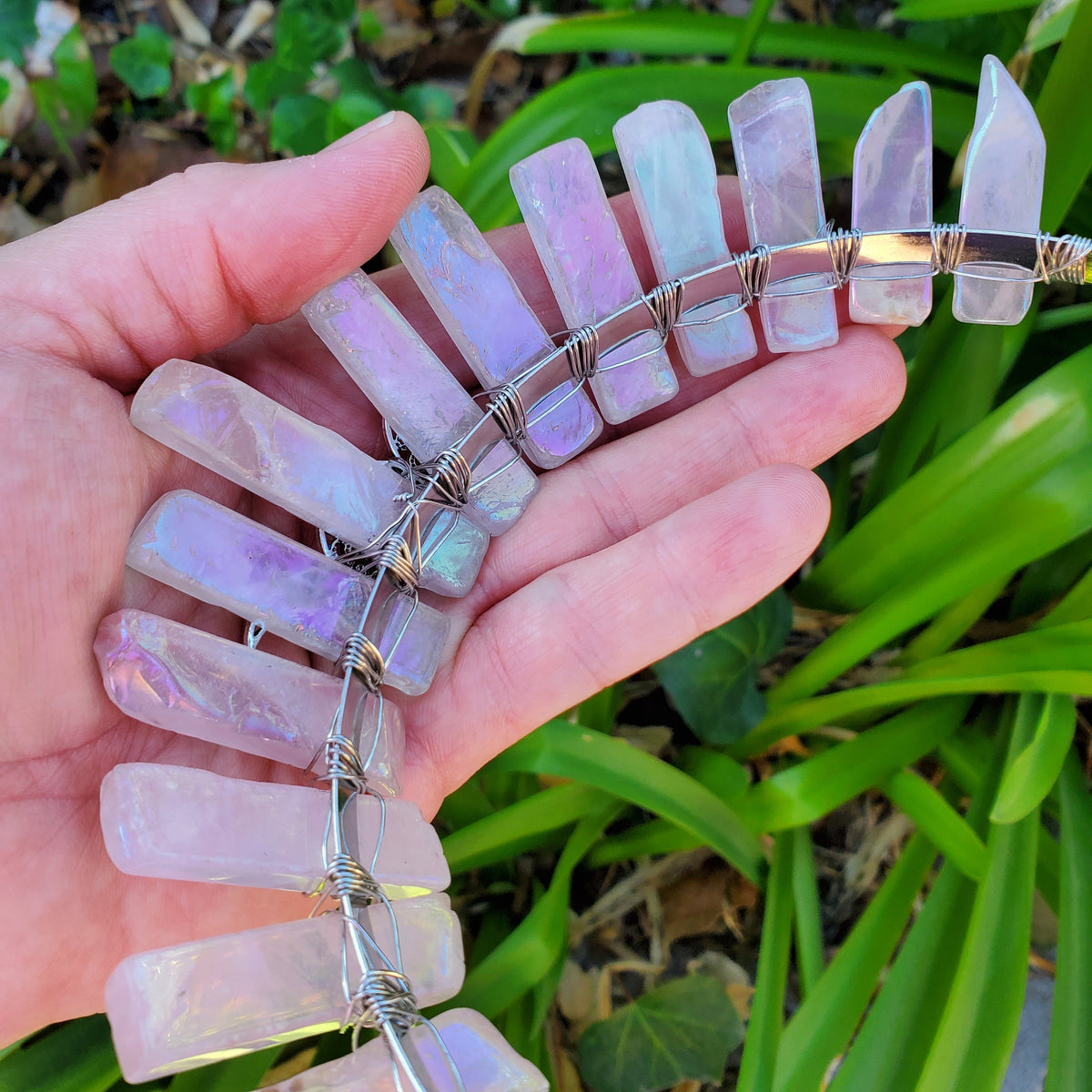 Aura Rose Quartz Crown - Unconditional Love, Compassion, Forgiveness - Pink Crystal Crown Healing Crystals Gemstones Goddess