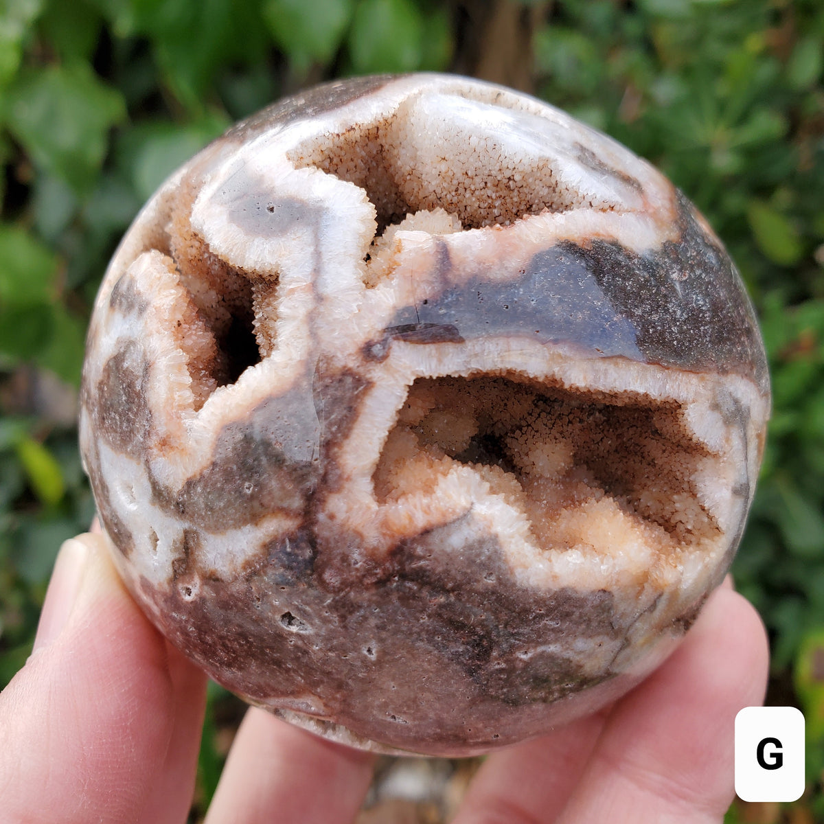 Sphalerite Druzy Sphere (Listing 2 of 2) - Protection, Grounding, Energy, Strength, Confidence - Pink Druzy Crystal Ball Healing Gemstone