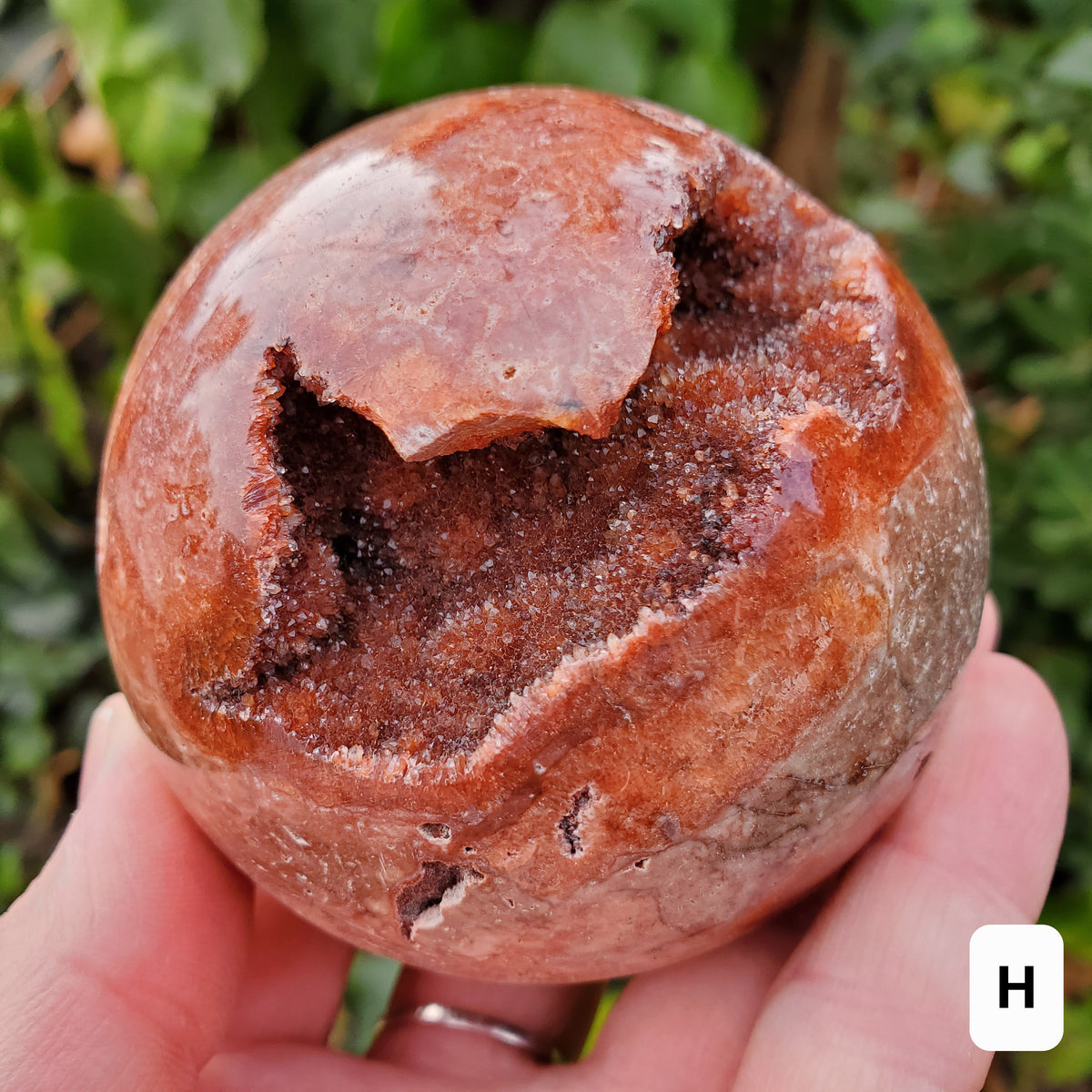 Sphalerite Druzy Sphere (Listing 2 of 2) - Protection, Grounding, Energy, Strength, Confidence - Pink Druzy Crystal Ball Healing Gemstone