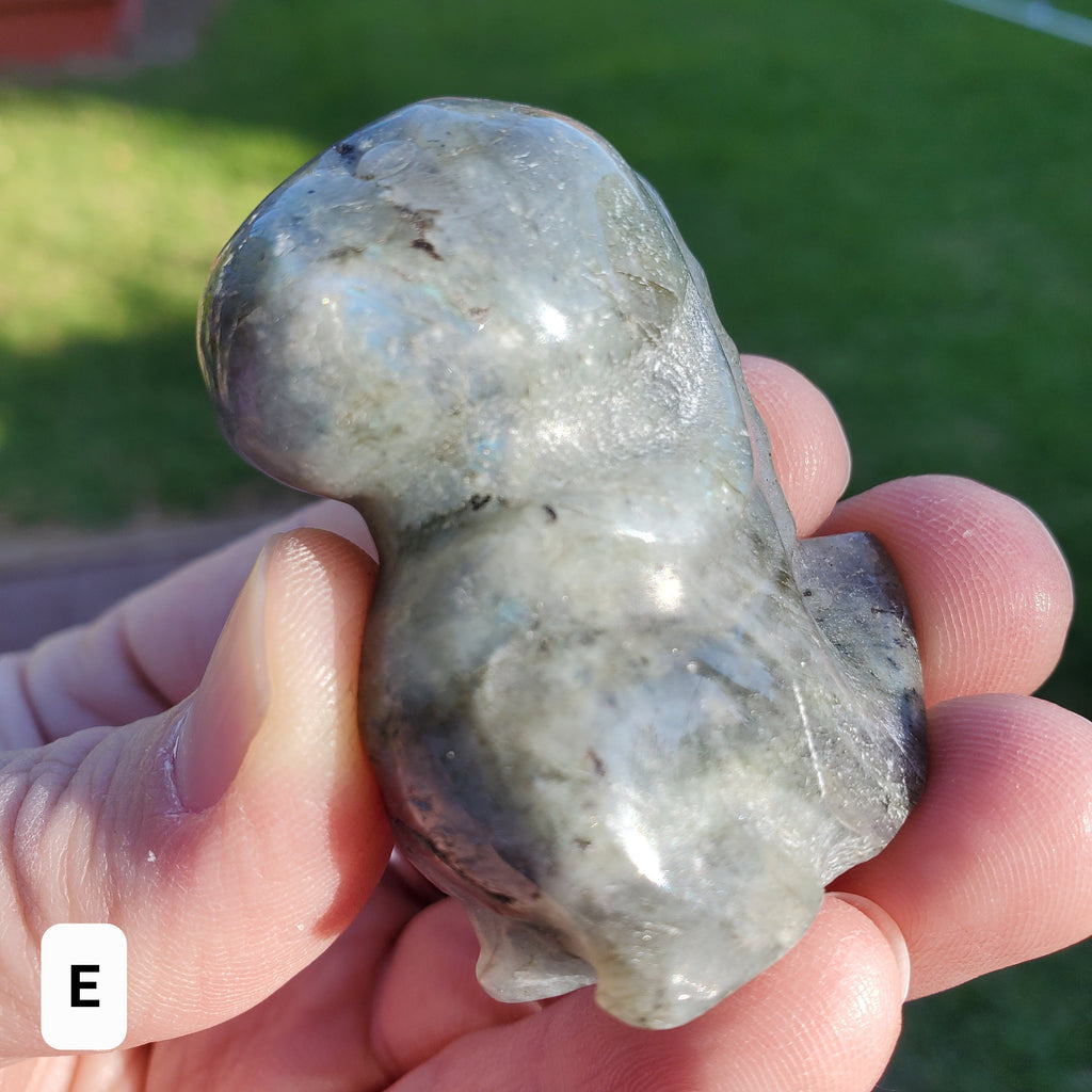 Labradorite Dinosaur - Awareness, Connection, Intuition - Crystal Dinosaur Carving Labradorite Healing Crystal Gemstone