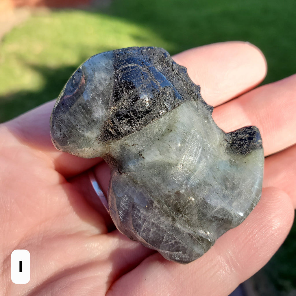 Labradorite Dinosaur - Awareness, Connection, Intuition - Crystal Dinosaur Carving Labradorite Healing Crystal Gemstone