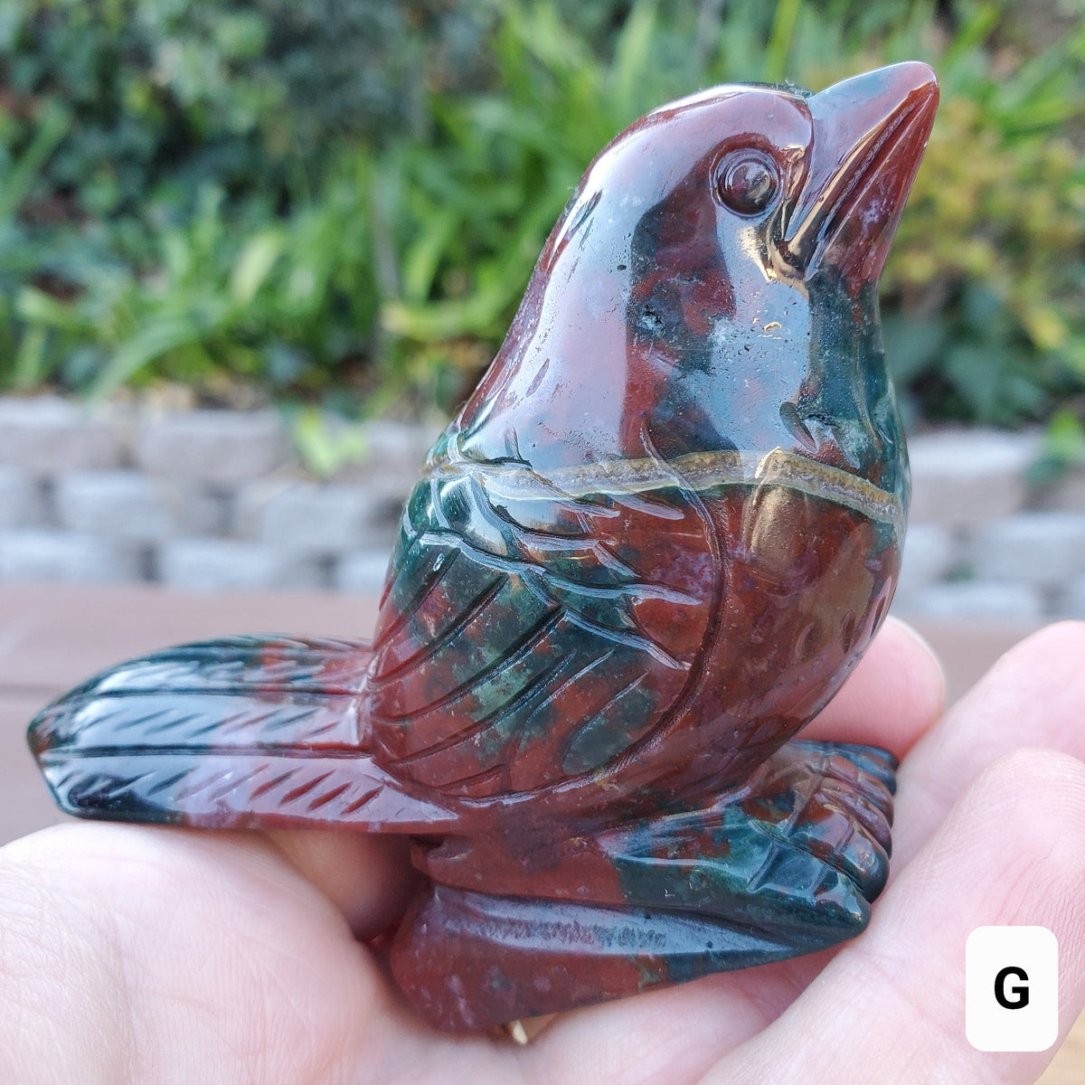 Ocean Jasper Bird - Strength & Renewal - 2.5" Jasper Carved Bird Crystal Stone Healing Crystals Gemstones