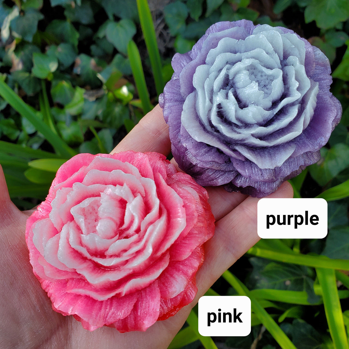 Luminous Glowing Rose - Mental Strength, Release Fear, Carries Healing Light Energy of the Sun - Flower Resin Craft Rose Carving