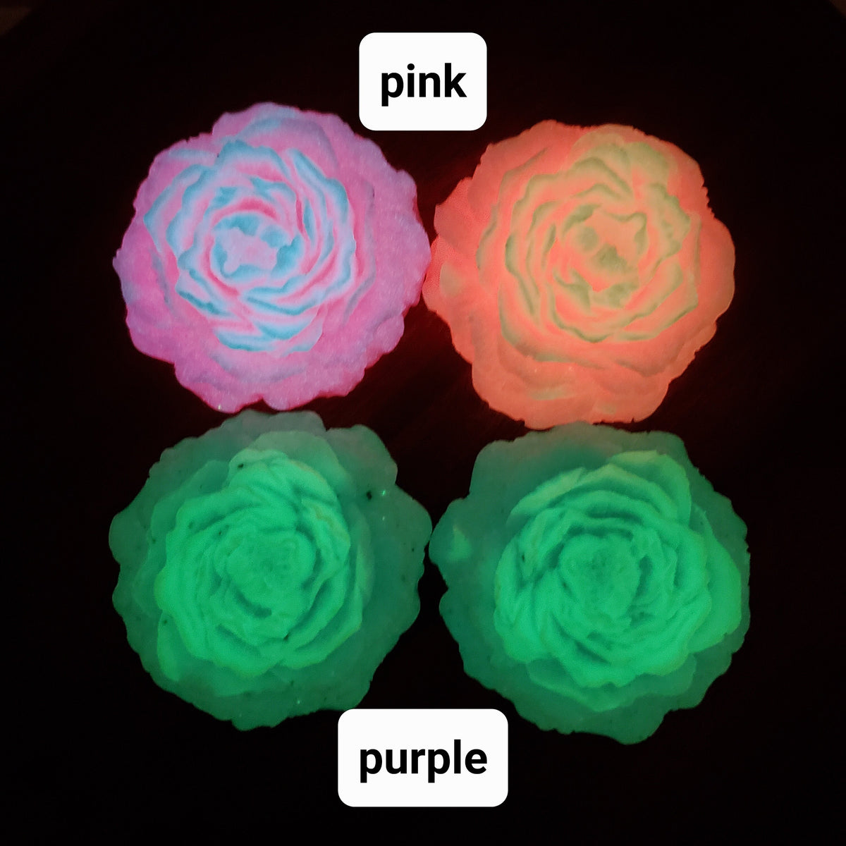 Luminous Glowing Rose - Mental Strength, Release Fear, Carries Healing Light Energy of the Sun - Flower Resin Craft Rose Carving