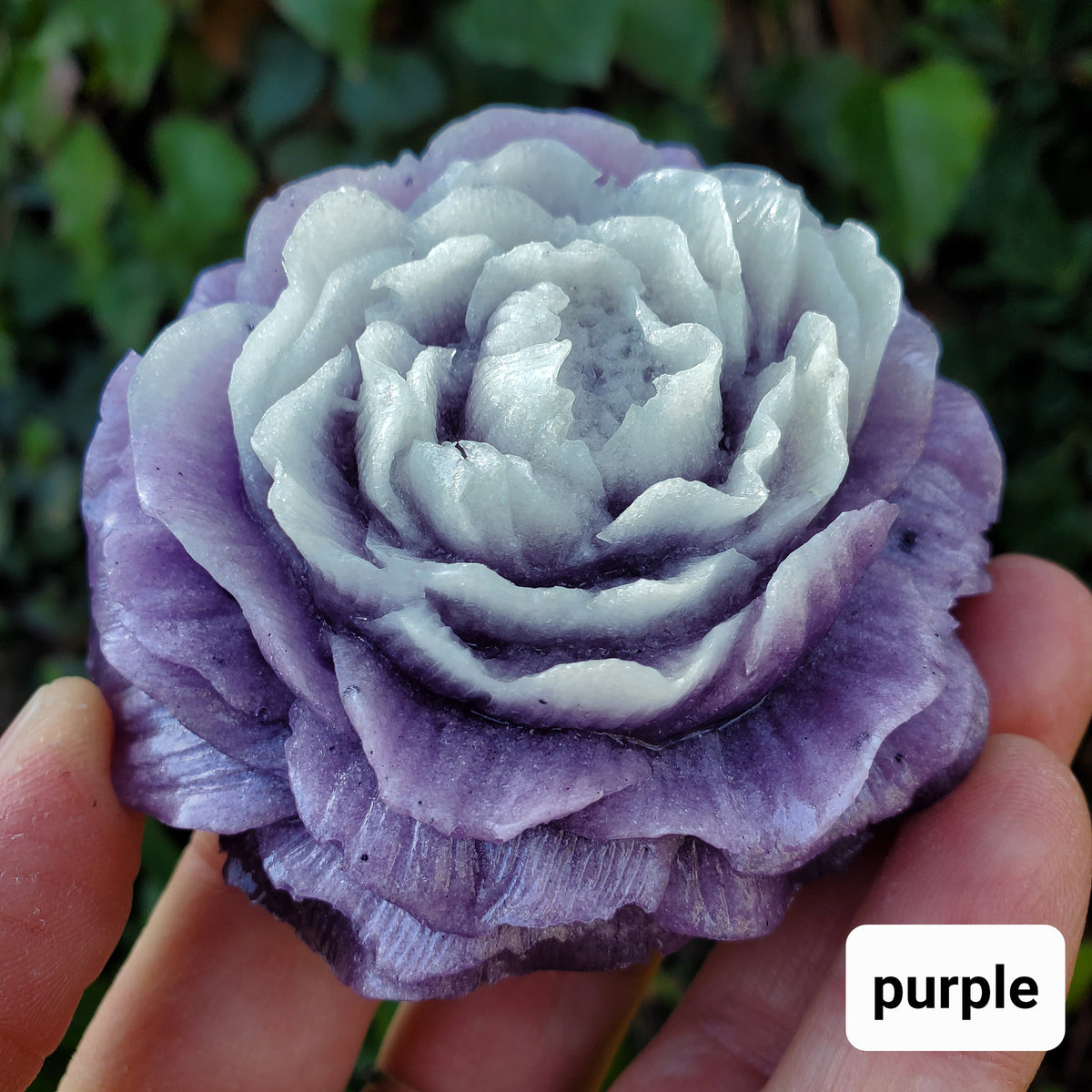Luminous Glowing Rose - Mental Strength, Release Fear, Carries Healing Light Energy of the Sun - Flower Resin Craft Rose Carving