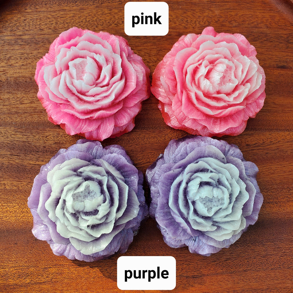 Luminous Glowing Rose - Mental Strength, Release Fear, Carries Healing Light Energy of the Sun - Flower Resin Craft Rose Carving