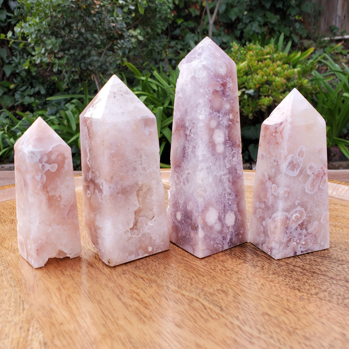 Pink Amethyst Flower Agate Druzy Tower - Gentle, Nourishing, Growth, Positivity, Grounding - Pink Crystal Point Healing Crystals Gemstones