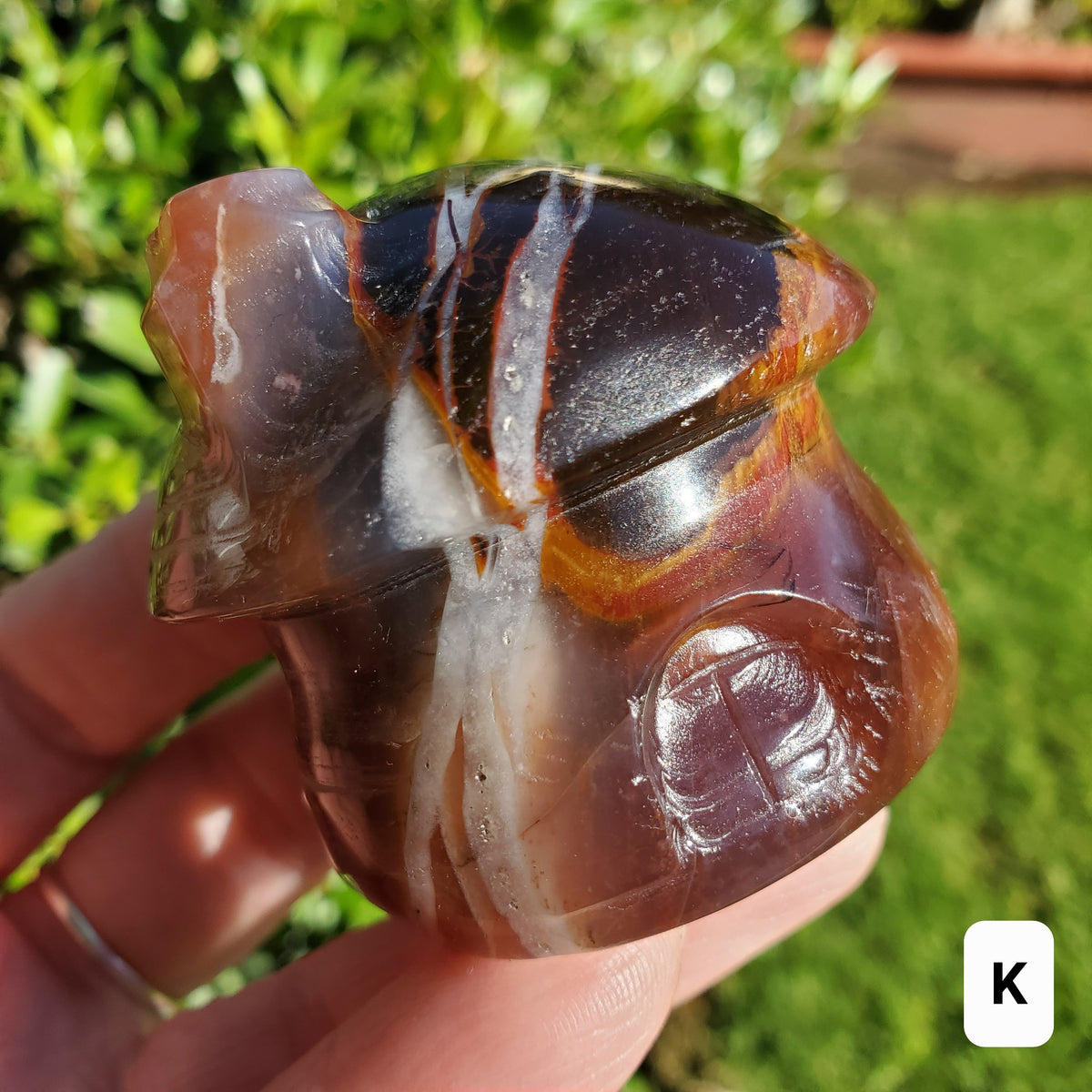 Ocean Jasper Mushroom House - Strength & Renewal - Jasper Crystal Carved Mushie House Healing Crystals Gemstones