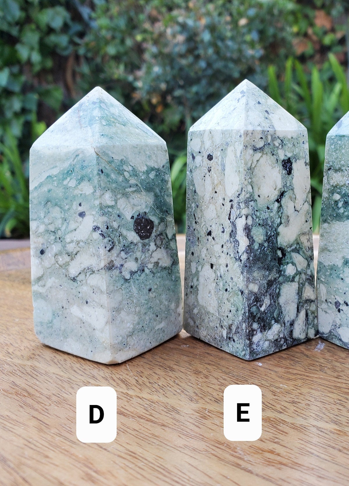 Green Jasper Chunky Towers - Inner Calm, Balances Energies, Wards Off Negativity - Green Crystal Point Crystal Healing Gemstone