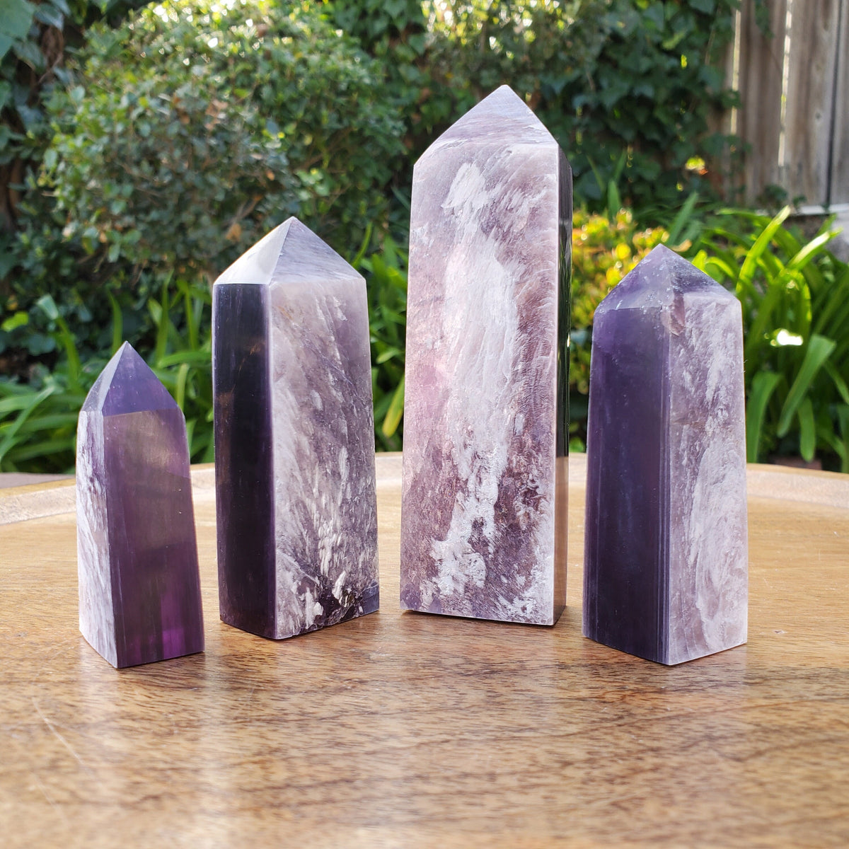High Quality Lepidolite Tower - Gemmy Purple Mica Point - Transitions, Stress Relief, Calming - Mica Crystal Point Healing Stone