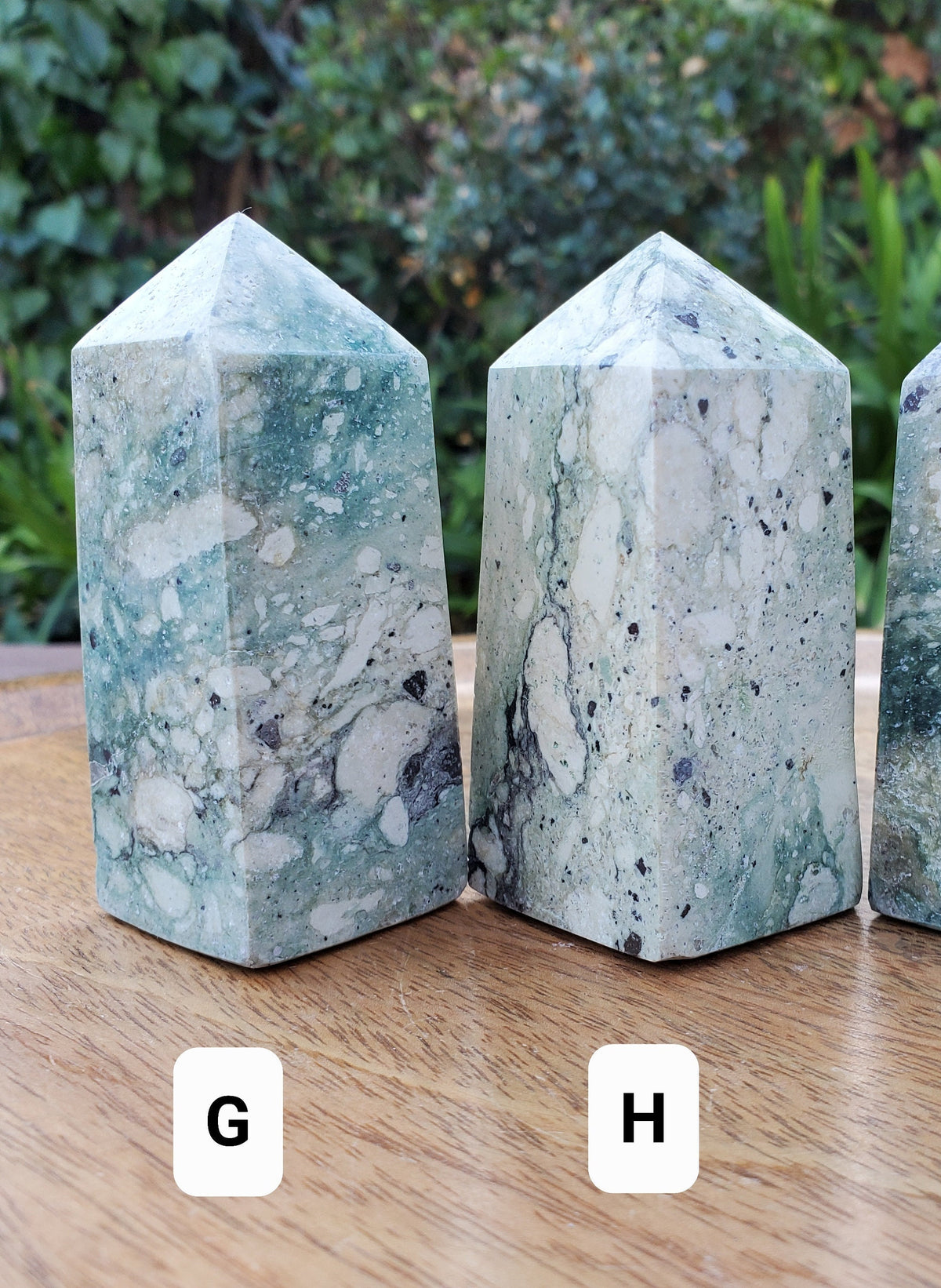 Green Jasper Chunky Towers - Inner Calm, Balances Energies, Wards Off Negativity - Green Crystal Point Crystal Healing Gemstone