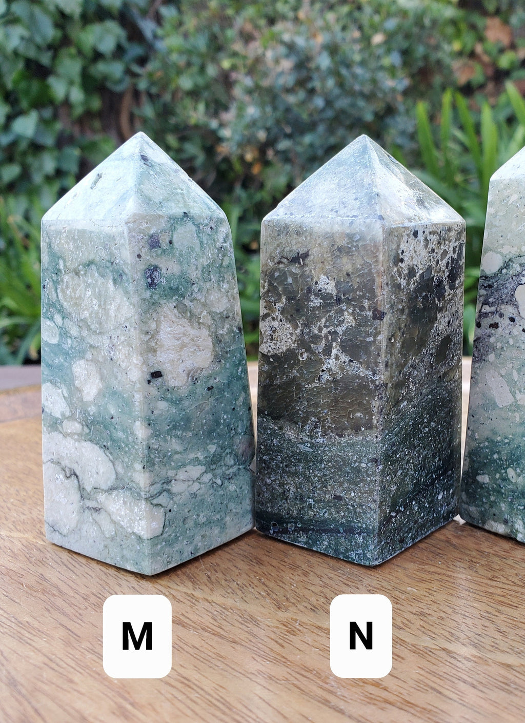Green Jasper Chunky Towers - Inner Calm, Balances Energies, Wards Off Negativity - Green Crystal Point Crystal Healing Gemstone
