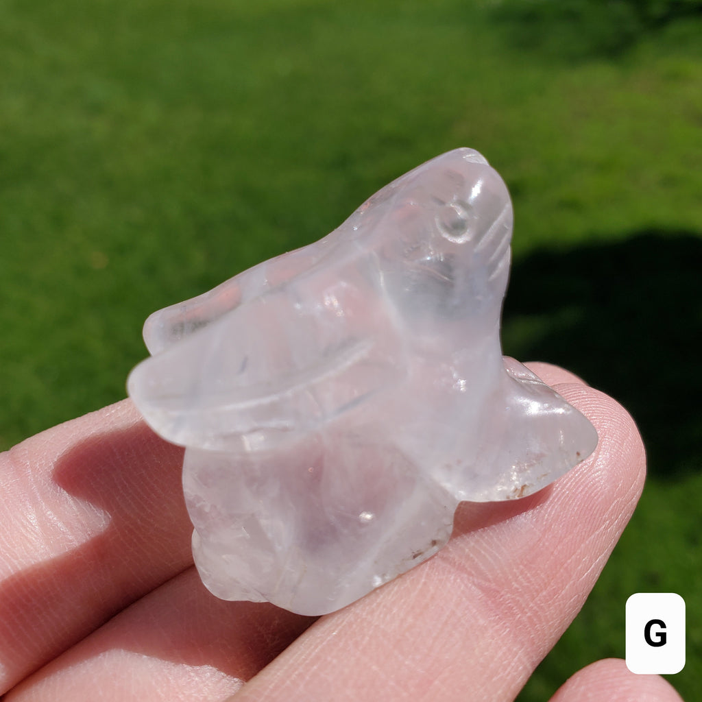 Quartz Bunny - Counteracts the Negative, Energizes Positive Energy, Cleanses Your Aura - 1.50" Clear Quartz Crystal Rabbit Healing Stone