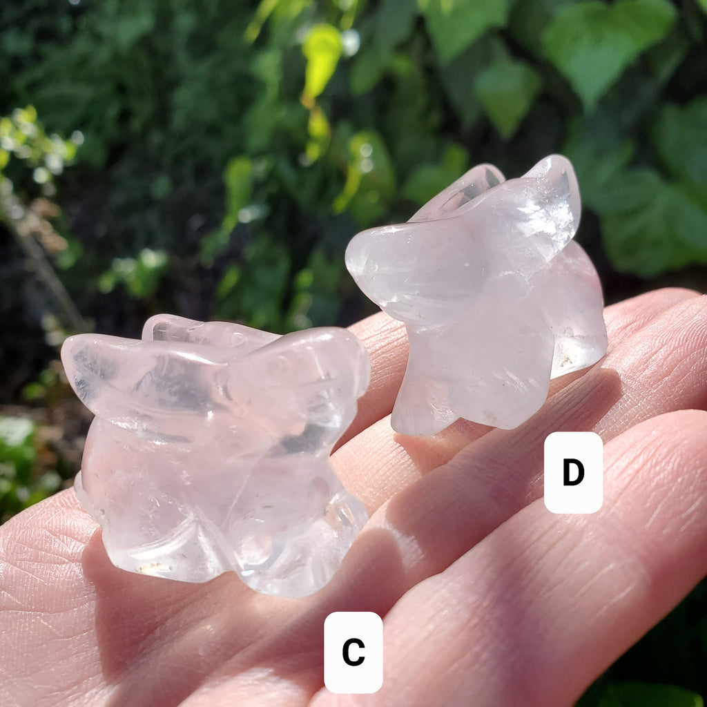 Quartz Bunny - Counteracts the Negative, Energizes Positive Energy, Cleanses Your Aura - 1.50" Clear Quartz Crystal Rabbit Healing Stone