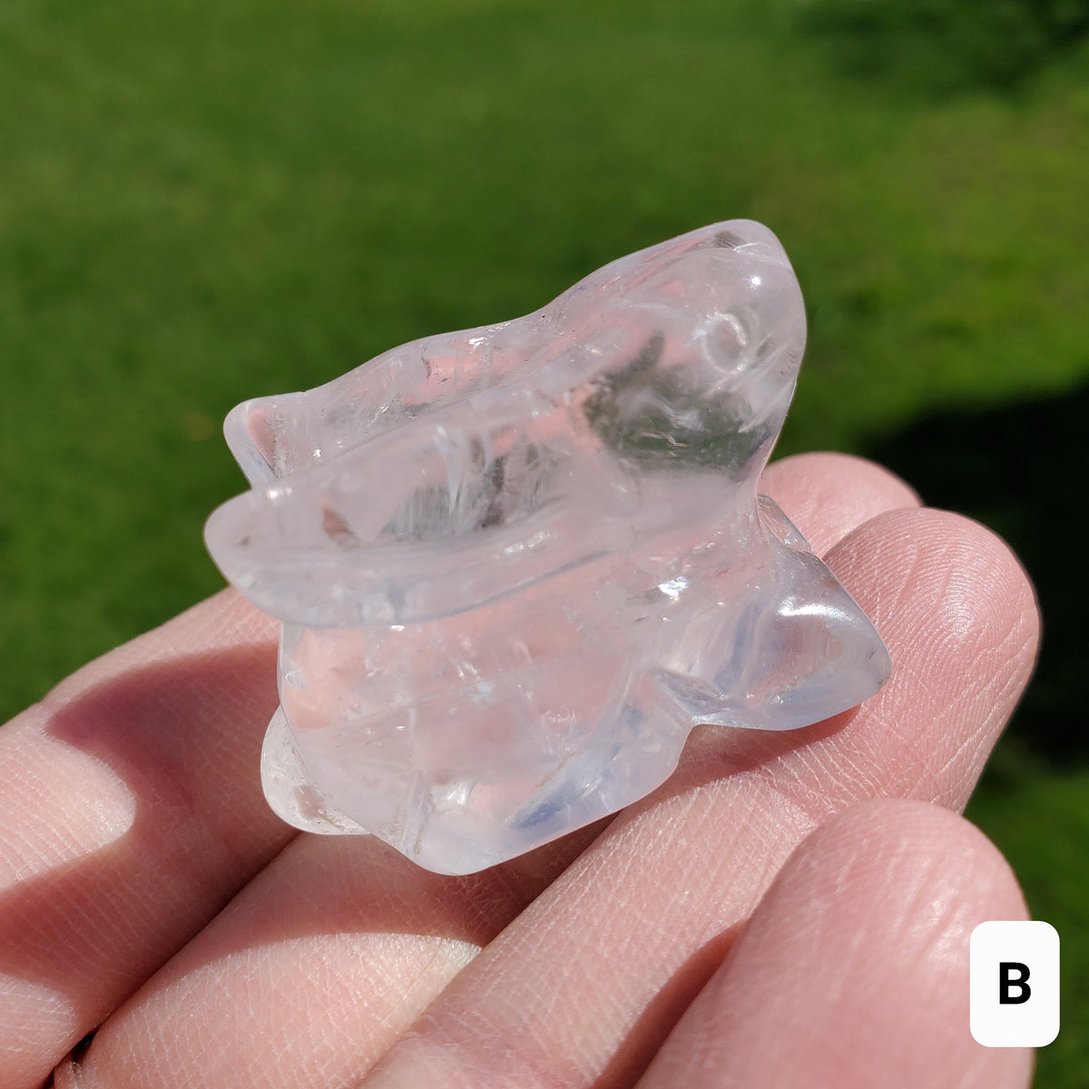 Quartz Bunny - Counteracts the Negative, Energizes Positive Energy, Cleanses Your Aura - 1.50" Clear Quartz Crystal Rabbit Healing Stone