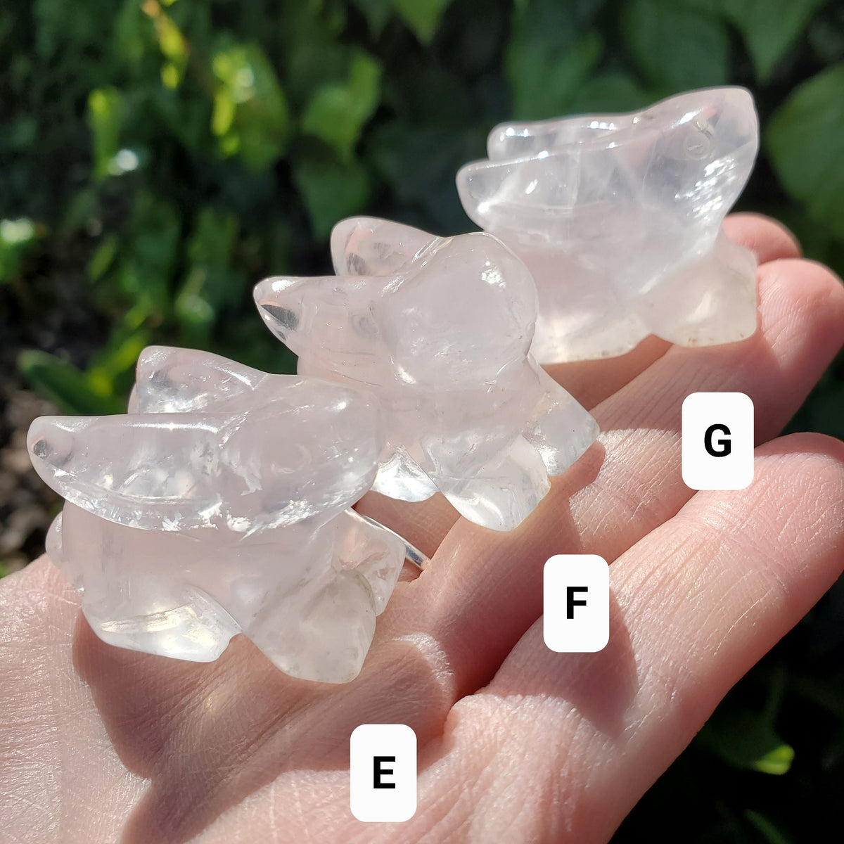 Quartz Bunny - Counteracts the Negative, Energizes Positive Energy, Cleanses Your Aura - 1.50" Clear Quartz Crystal Rabbit Healing Stone
