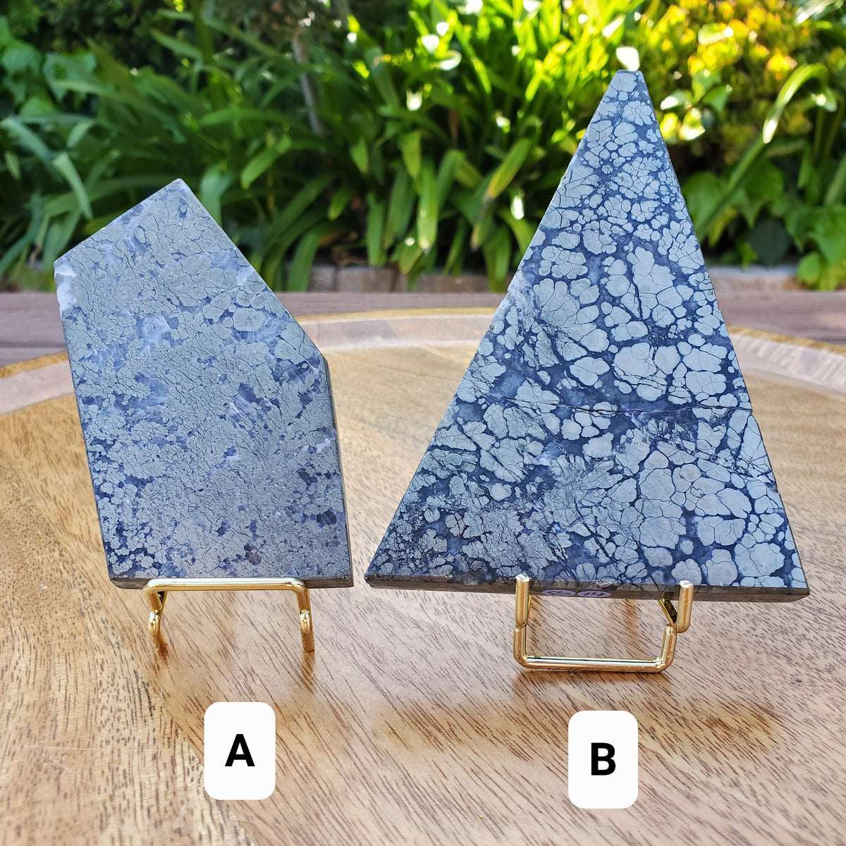 Pyrite Agate Slab with Stand - Blocks Negativity, Blocks EMF, Boost Personal Power - Crystal Pyrite in Agate Display Statement Gemstone