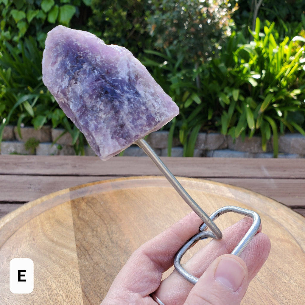 Raw Amethyst on Stand - Calming, Energetic Protection, Positivity, Connection - Purple Amethyst Crystal Healing Gemstones