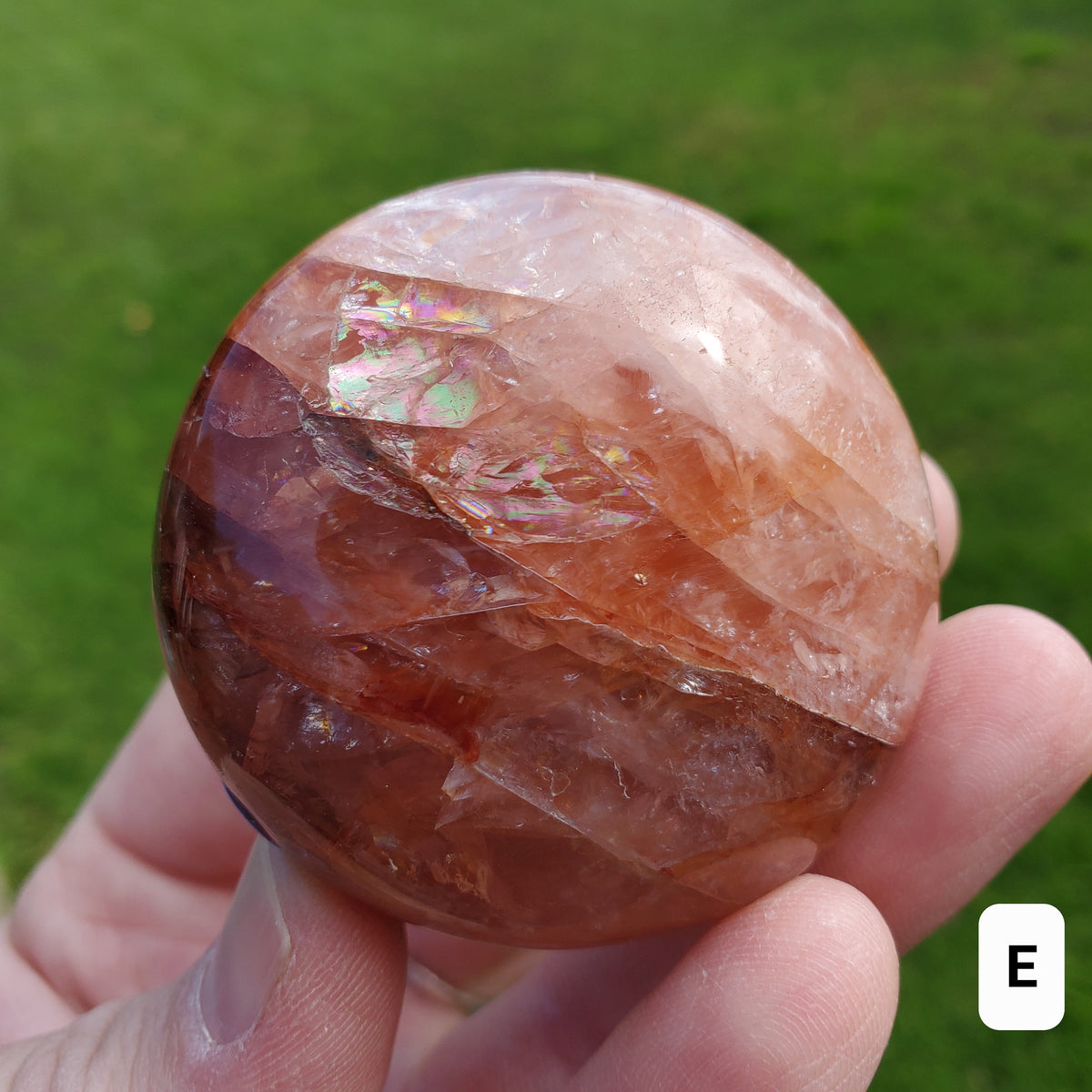 Fire Quartz Palm - Energizing, Motivation, Vitality, Reflection, Renewal - Quartz Crystal Palmstone Healing For Meditation, Energy Work