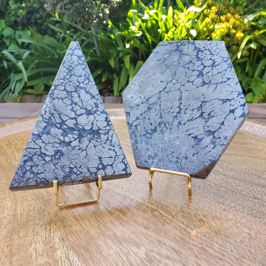 Pyrite Agate Slab with Stand - Blocks Negativity, Blocks EMF, Boost Personal Power - Crystal Pyrite in Agate Display Statement Gemstone