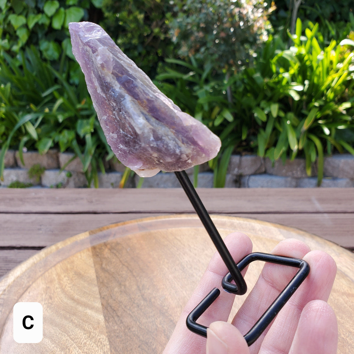 Raw Amethyst on Stand - Calming, Energetic Protection, Positivity, Connection - Purple Amethyst Crystal Healing Gemstones