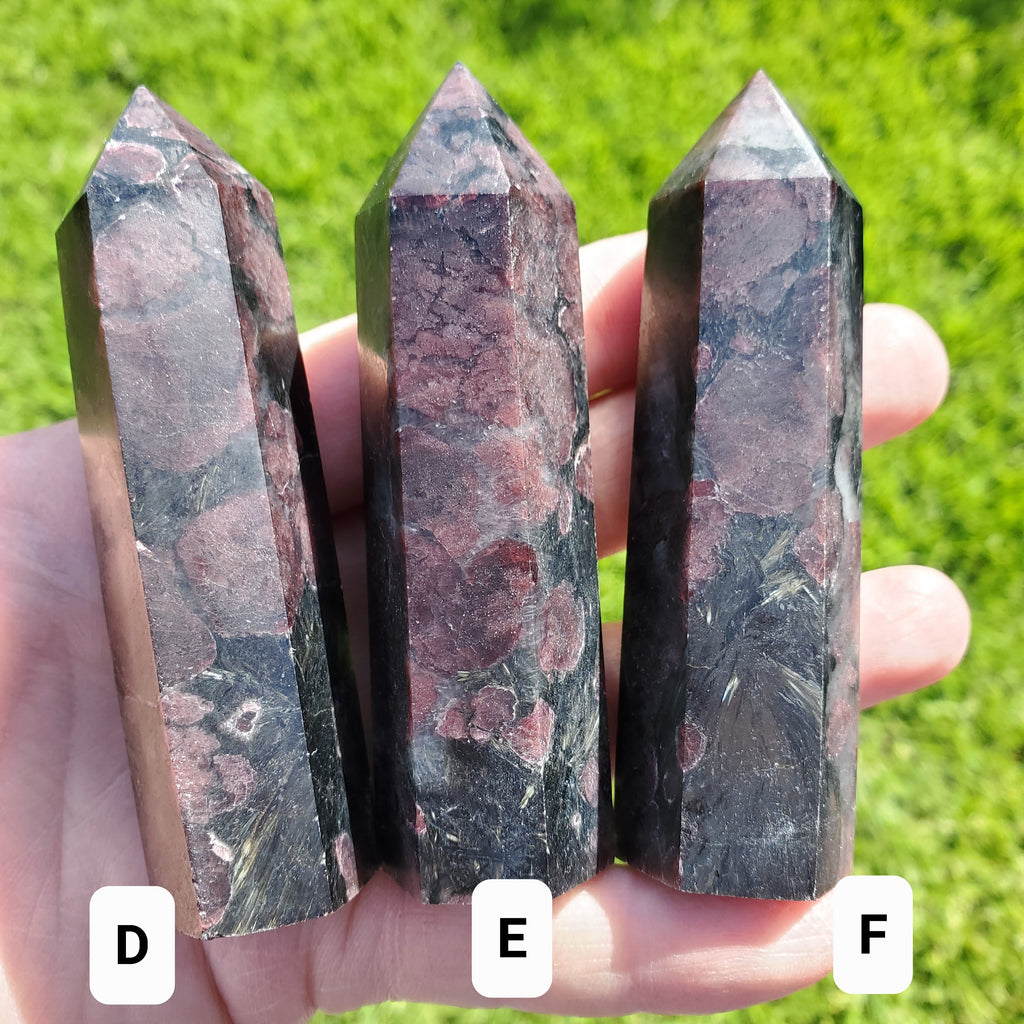 Garnet Tower - Physical Love, Passion, Connected to the Present, Find Your Purpose - Garnet Crystal Point Stone Gemstone