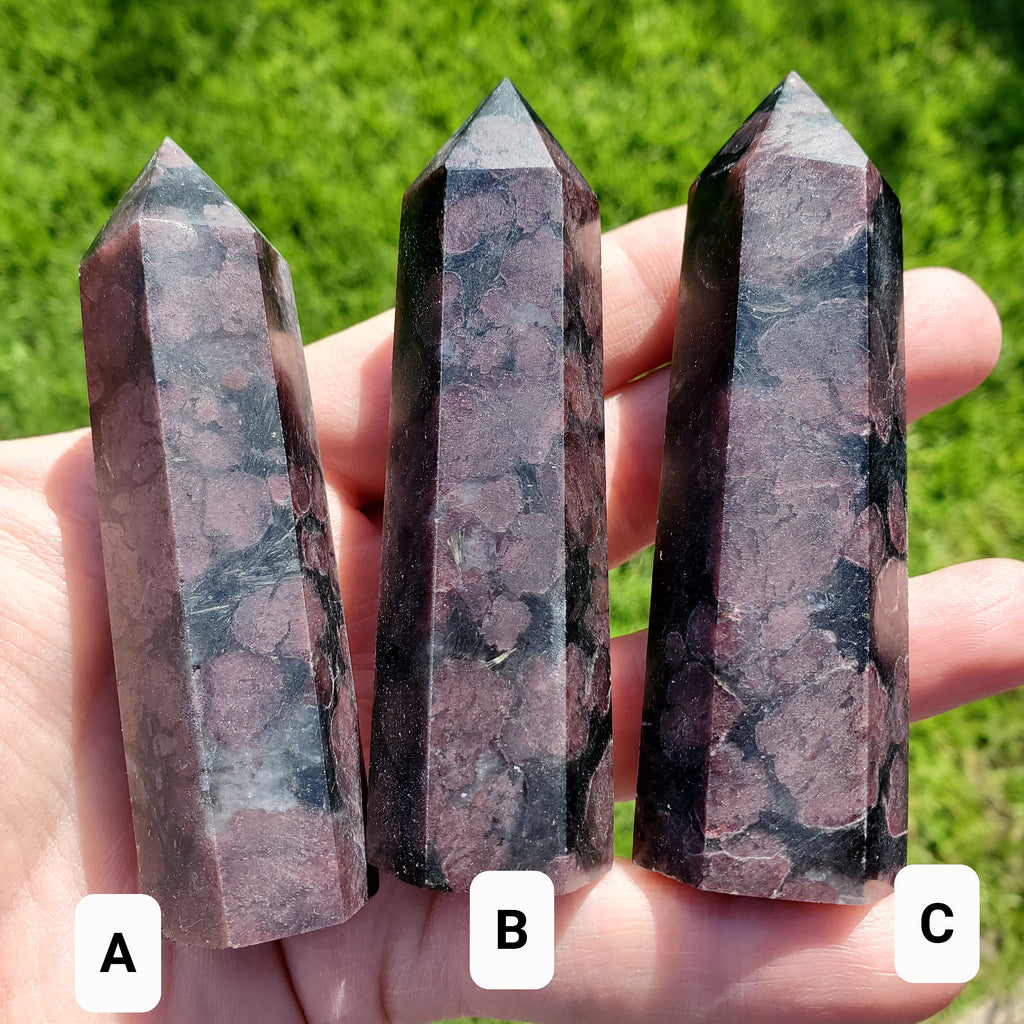 Garnet Tower - Physical Love, Passion, Connected to the Present, Find Your Purpose - Garnet Crystal Point Stone Gemstone