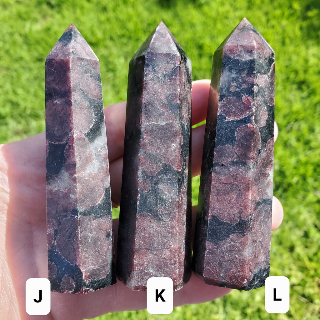 Garnet Tower - Physical Love, Passion, Connected to the Present, Find Your Purpose - Garnet Crystal Point Stone Gemstone
