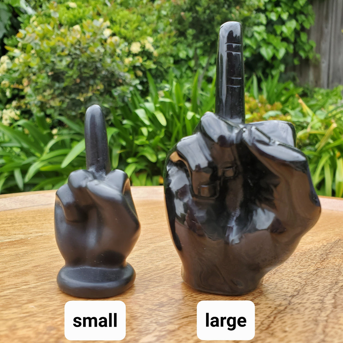 Obsidian Middle Finger Crystal - Self Reflection, Release Negativity, Increase Positivity - Crystal Hand Carving Gemstone