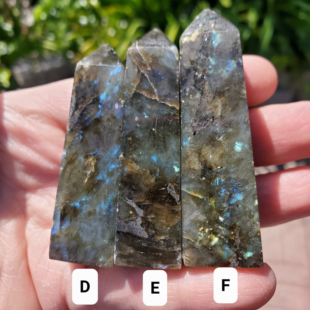 Small Flashy Labradorite Tower - Spiritual Connection, Awareness, Higher Self, Wisdom, Dreams - Lab Crystal Point Healing Gemstone