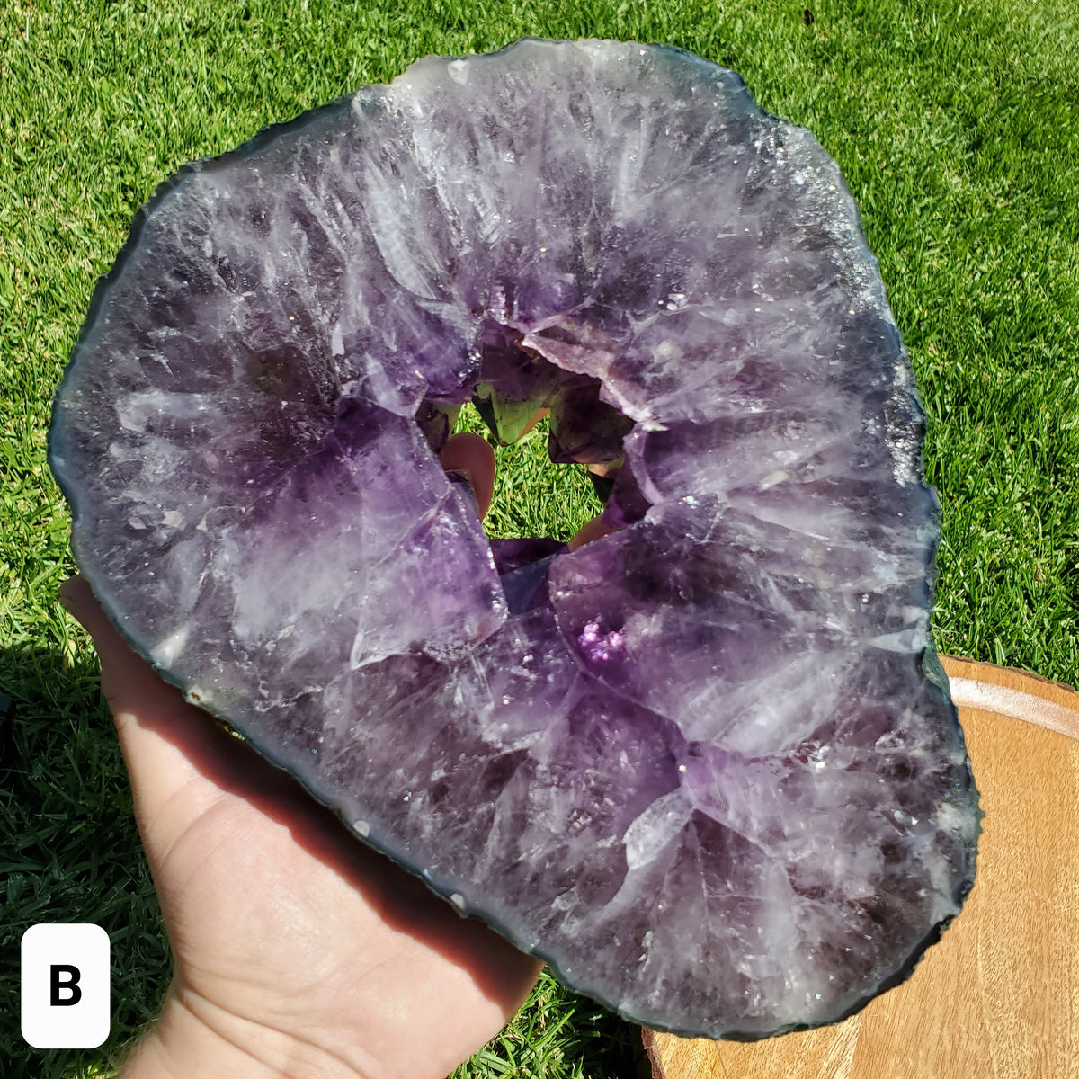 Gorgeous Amethyst Cluster Portal on Stand - Calming, Cleanses Body & Aura, Stress Relief, Positivity - Amethyst Geode Healing Gemstone